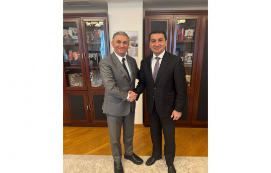 Assistant to Azerbaijani President receives Palestinian ambassador