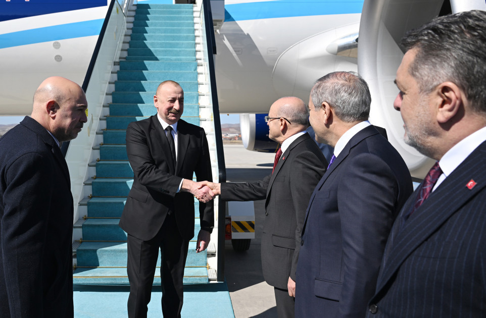 President Ilham Aliyev arrived in Türkiye for working visit