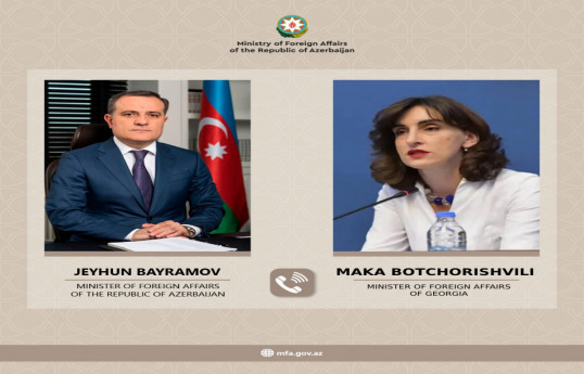 Minister of Foreign Affairs of the Republic of Azerbaijan, Jeyhun Bayramov, and the Minister of Foreign Affairs of Georgia, Maka Botchorishvili