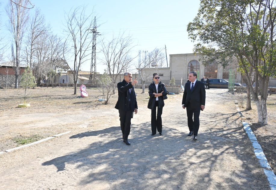 First Vice-President Mehriban Aliyeva reviewed reconstruction of Ganja city secondary school No.37