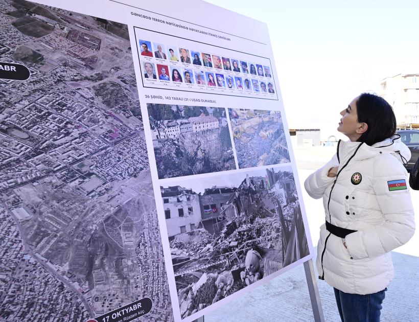 First Vice-President Mehriban Aliyeva reviewed Ganja Memorial Complex project