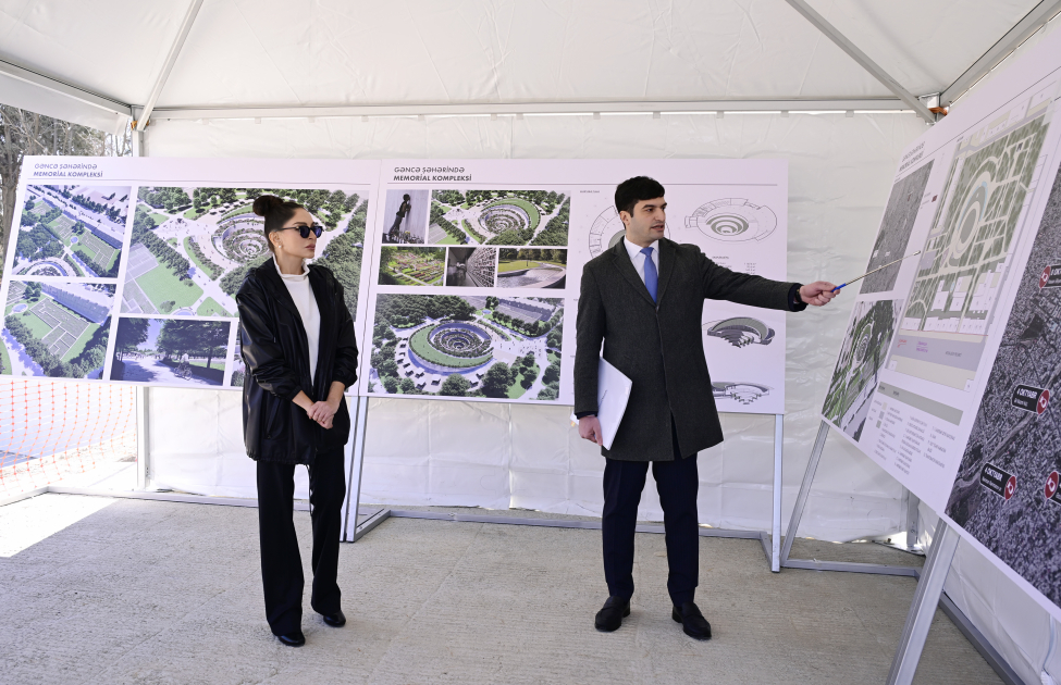 First Vice-President Mehriban Aliyeva reviewed Ganja Memorial Complex project