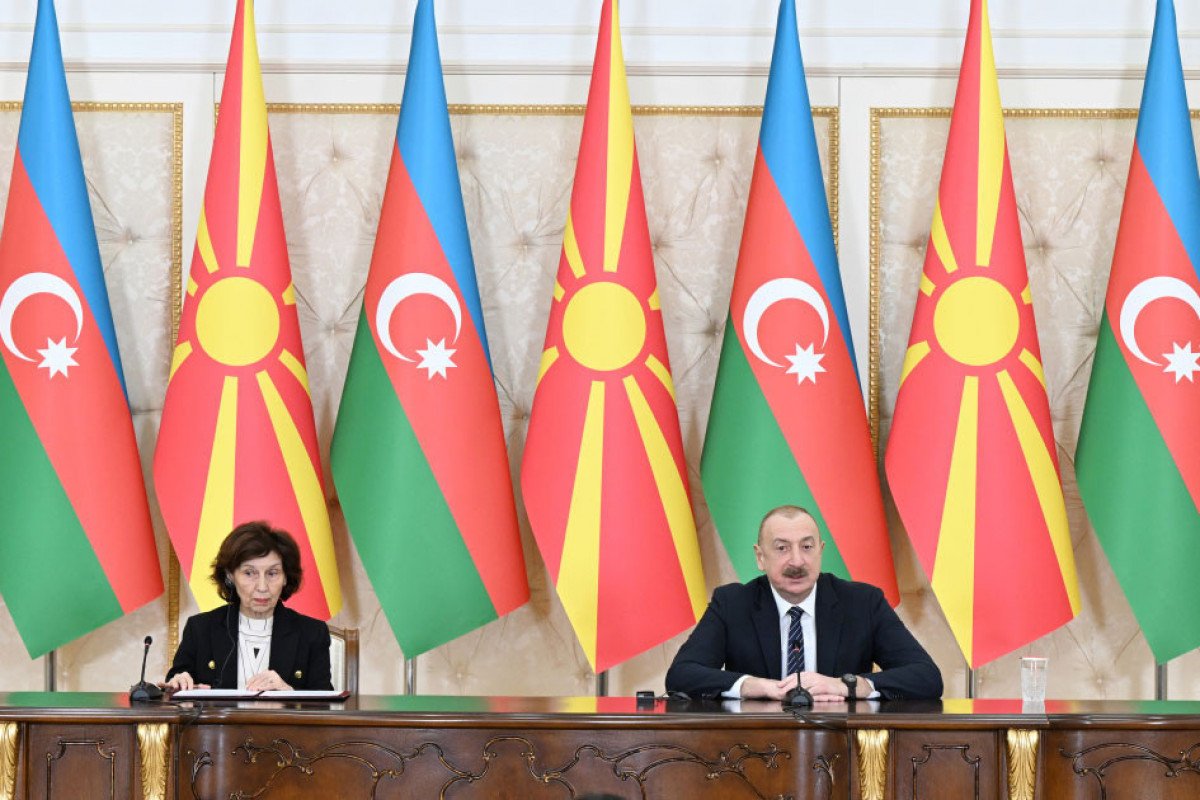 Presidents of Azerbaijan and North Macedonia made press statements -UPDATED 