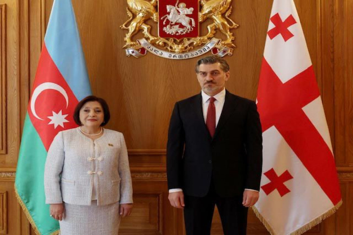 Speaker of the Milli Majlis (Azerbaijai Parliament), Sahiba Gafarova and President of Georgia, Mikheil Kavelashvili,