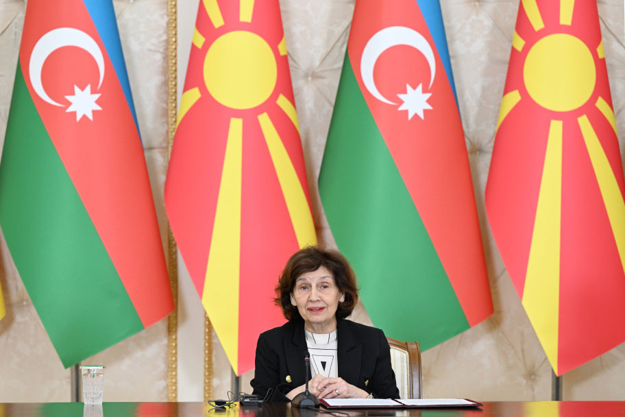 Presidents of Azerbaijan and North Macedonia made press statements -UPDATED 