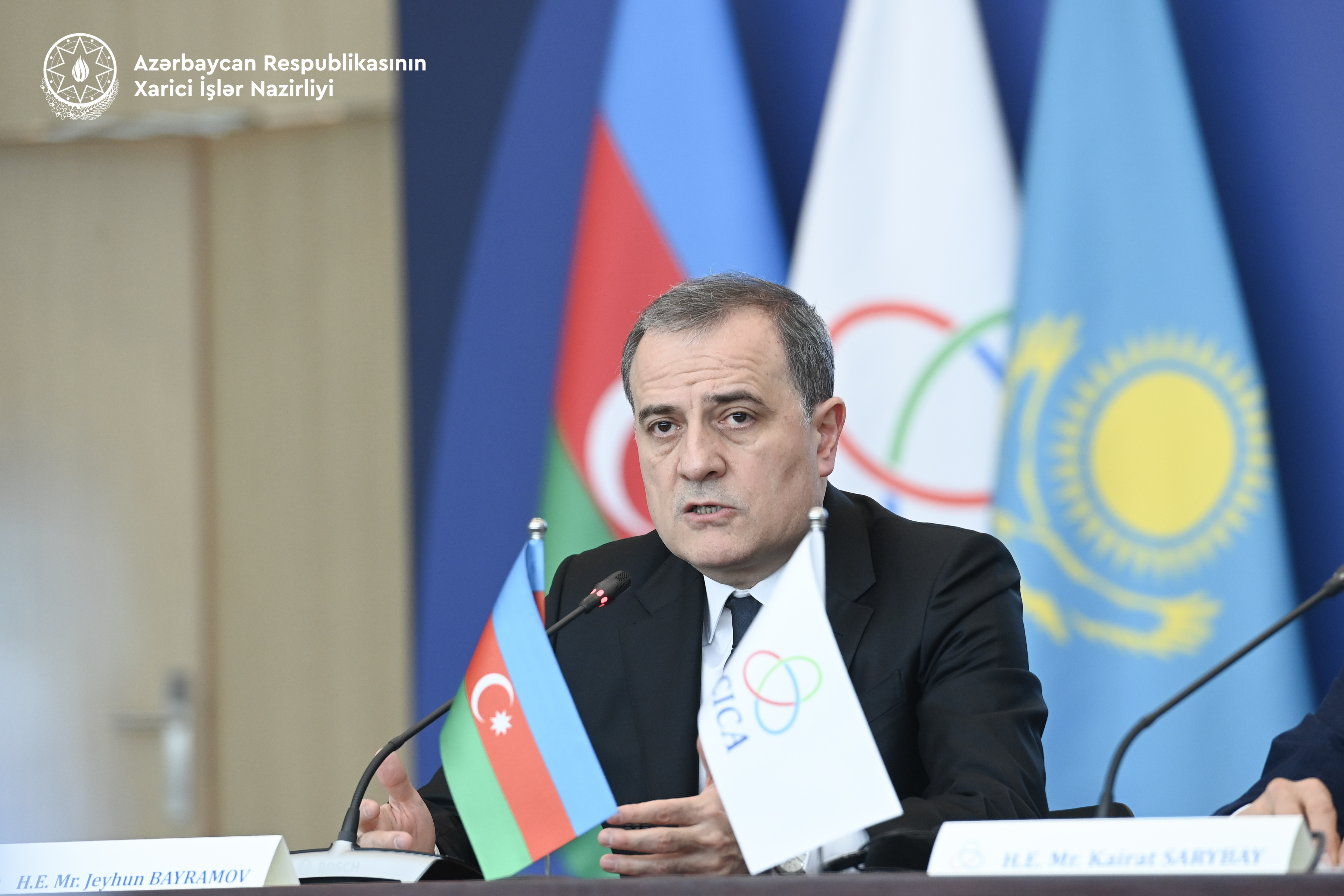 Azerbaijani top diplomat meets CICA Secretary General and ambassadors of member states