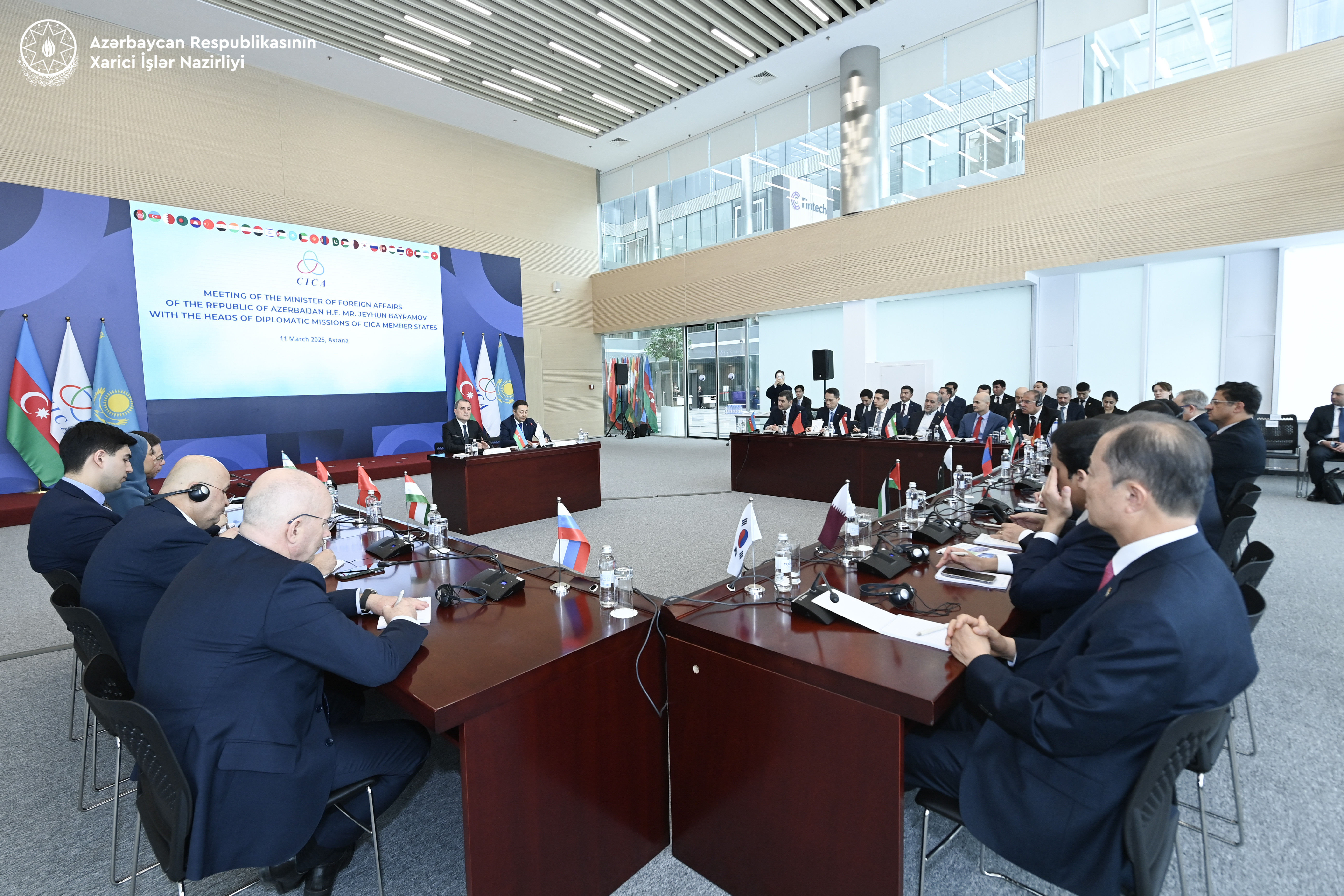 Azerbaijani top diplomat meets CICA Secretary General and ambassadors of member states