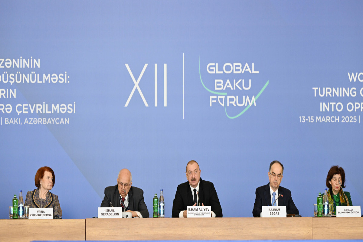 President Ilham Aliyev spoke at Global Baku Forum about corrupt politicians supporting Armenian diaspora