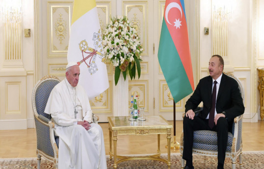 Azerbaijani President Ilham Aliyev congratulates Pope Francis