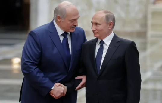 Belarusian President Aleksandr Lukashenko, Russian President Vladimir Putin