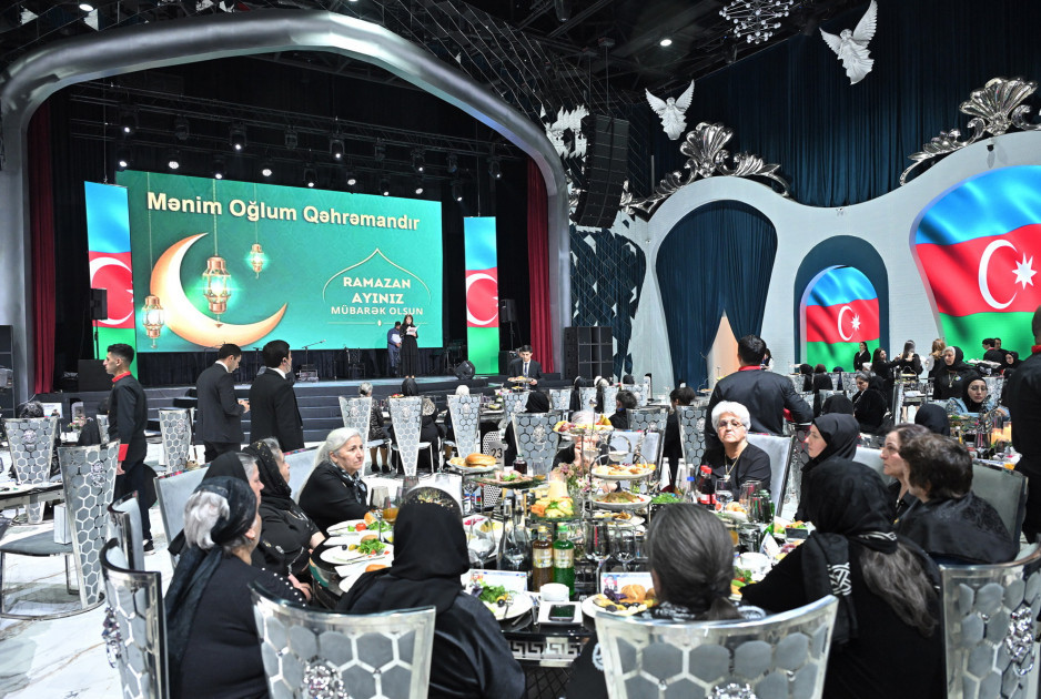 Leyla Aliyeva and Arzu Aliyeva attend Iftar ceremony with mothers of martyrs-PHOTO 