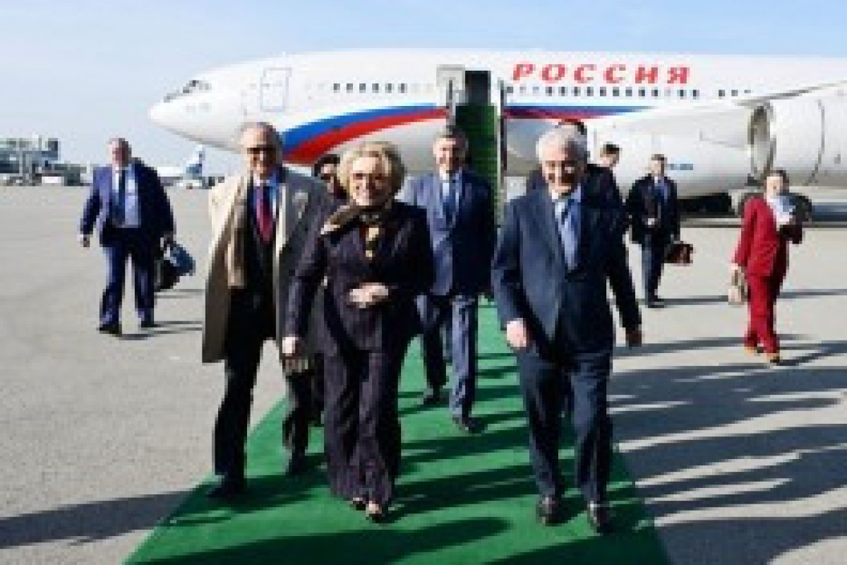 Speaker of Federation Council of Federal Assembly of Russian Federation arrives in Azerbaijan on an official visit