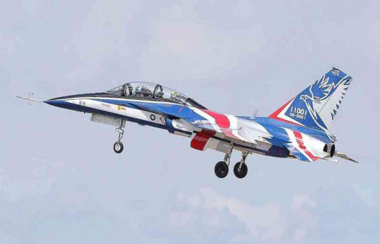 Chinese training fighter jet pilot parachutes to safety after crash