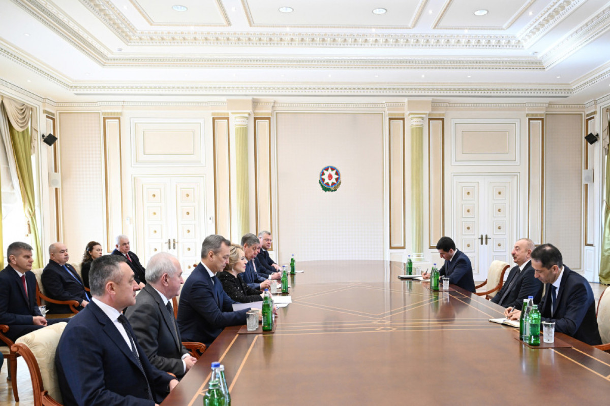 President Ilham Aliyev received delegation led by Speaker of Federation Council of Federal Assembly of Russia -UPDATED 