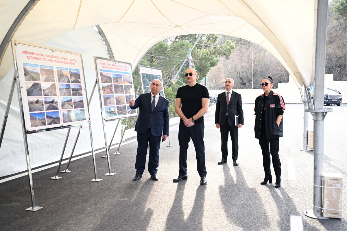 President Ilham Aliyev and First Lady Mehriban Aliyeva attended inauguration of highway from Sarsang Reservoir to Umudlu village in Aghdara -UPDATED 