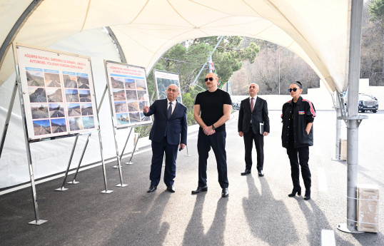 President Ilham Aliyev and First Lady Mehriban Aliyeva attended inauguration of highway from Sarsang Reservoir to Umudlu village in Aghdara -UPDATED 