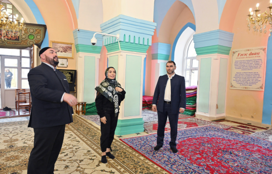 Leyla Aliyeva visits Sakina Khanim Mosque in Guba