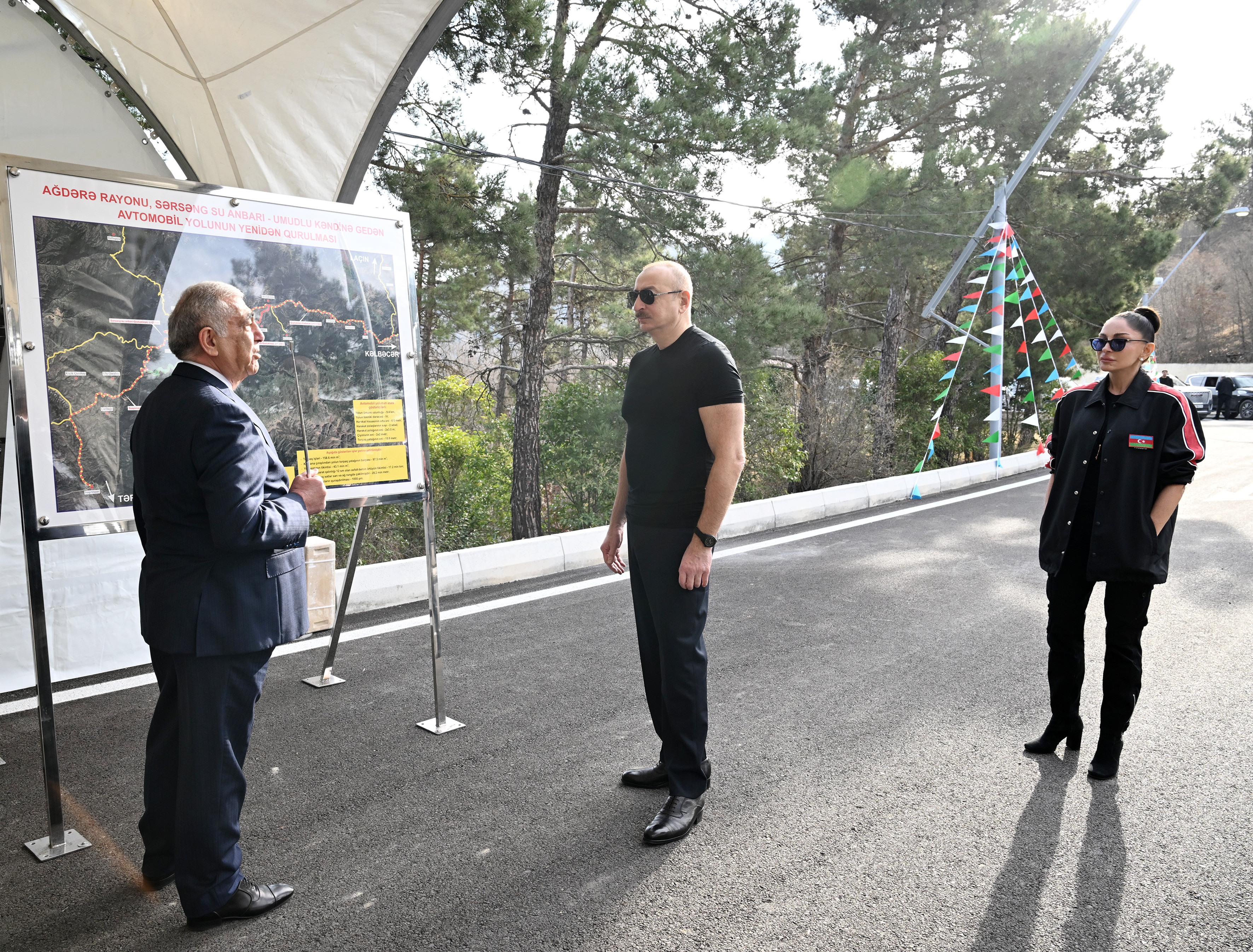 President Ilham Aliyev and First Lady Mehriban Aliyeva attended inauguration of highway from Sarsang Reservoir to Umudlu village in Aghdara -UPDATED 