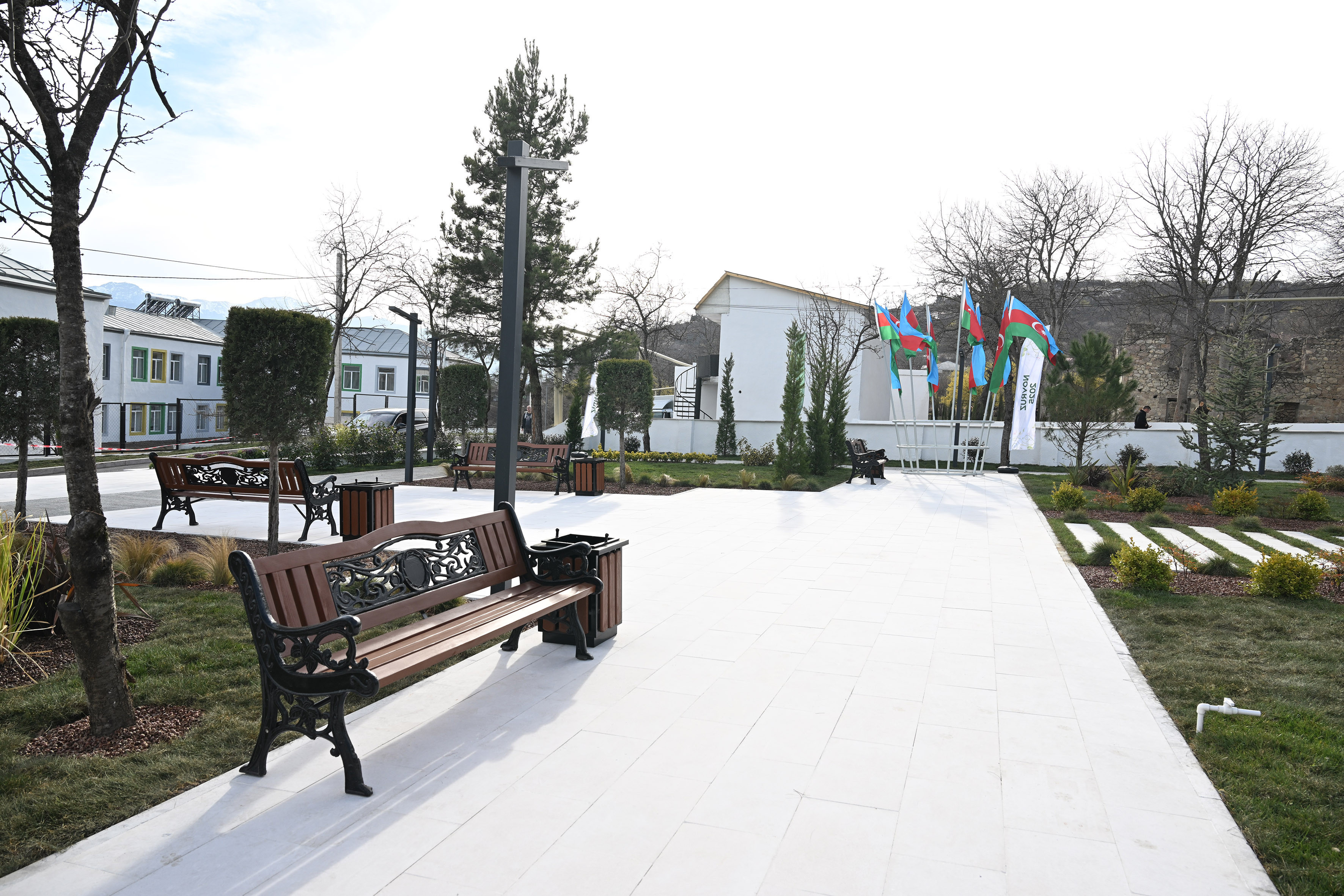 President Ilham Aliyev and First Lady Mehriban Aliyeva lit Novruz bonfire together with residents of Hasanriz village in Aghdara-UPDATED 