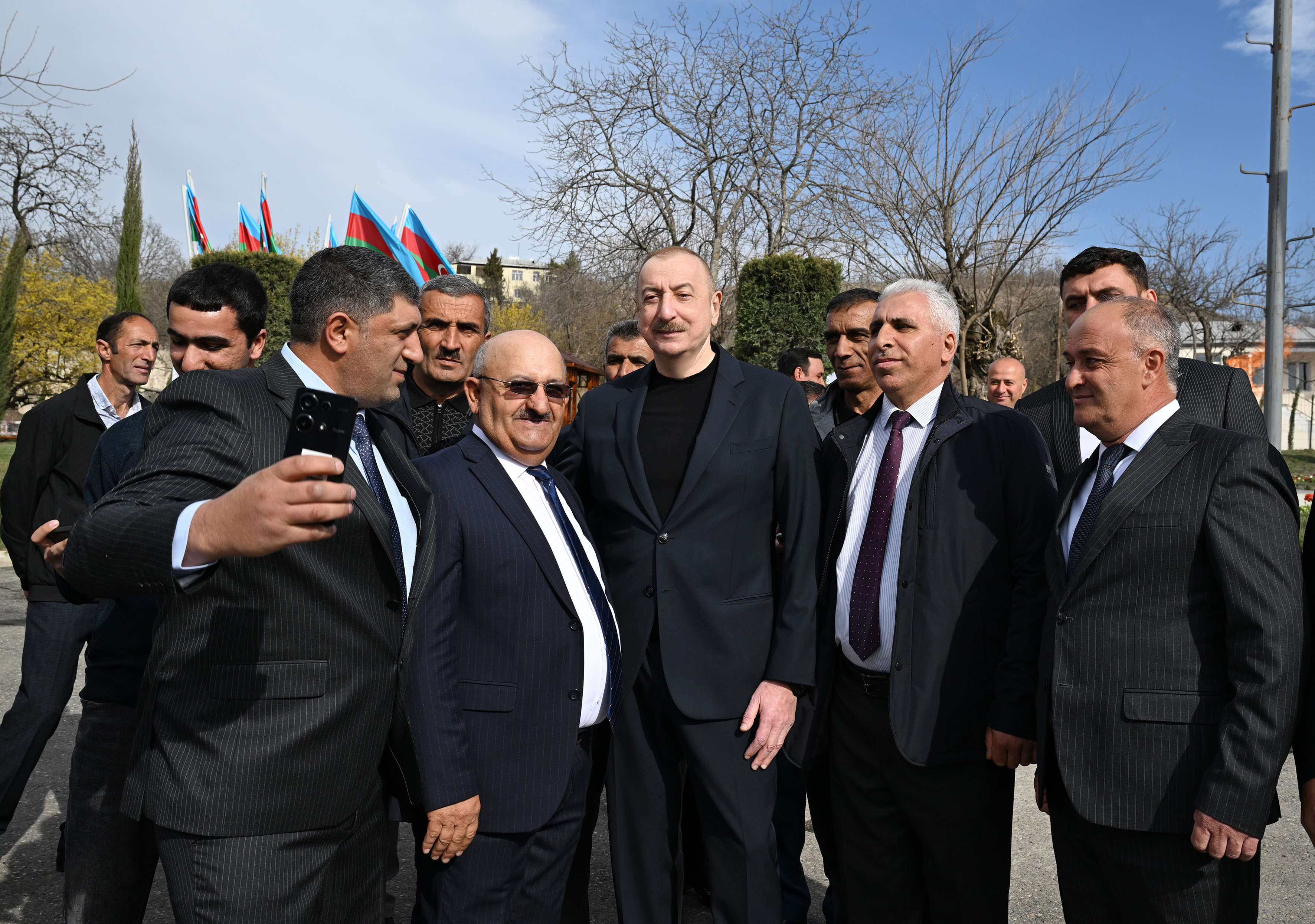 President Ilham Aliyev and First Lady Mehriban Aliyeva lit Novruz bonfire together with residents of Hasanriz village in Aghdara-UPDATED 
