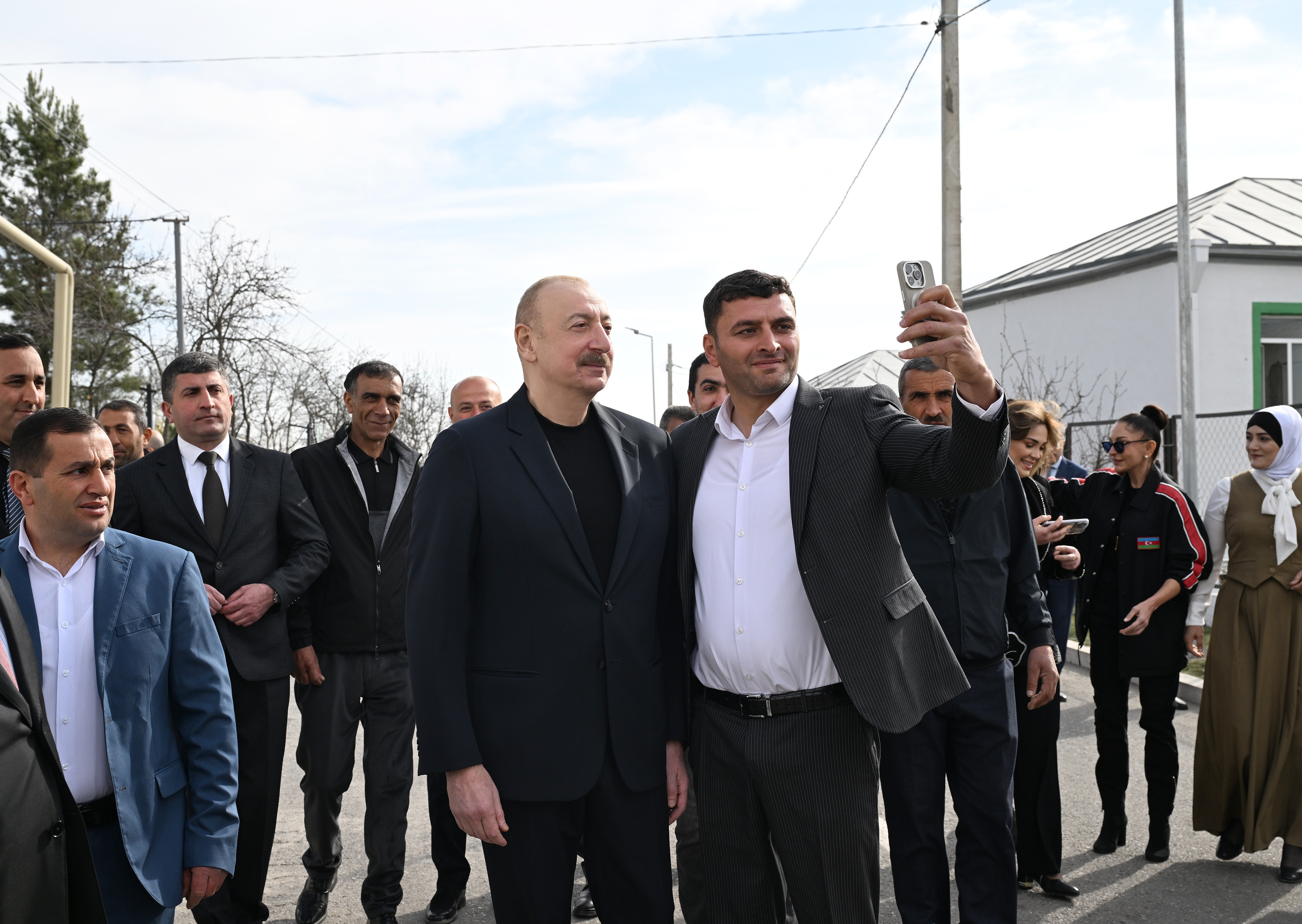 President Ilham Aliyev and First Lady Mehriban Aliyeva lit Novruz bonfire together with residents of Hasanriz village in Aghdara-UPDATED 