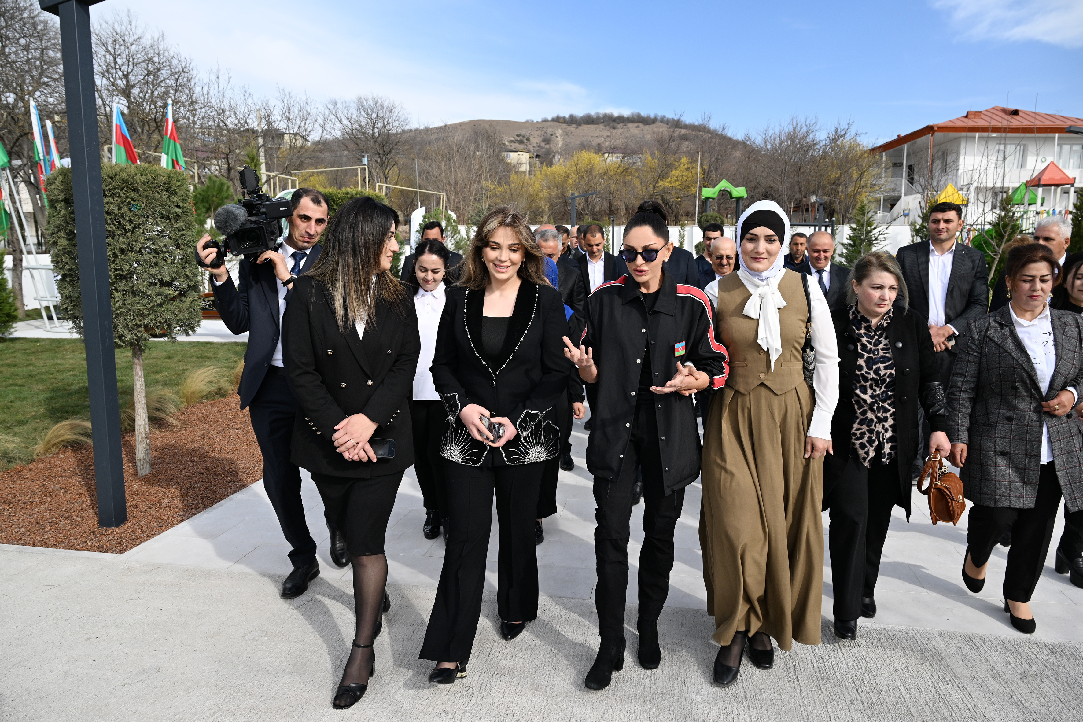 President Ilham Aliyev and First Lady Mehriban Aliyeva lit Novruz bonfire together with residents of Hasanriz village in Aghdara-UPDATED 