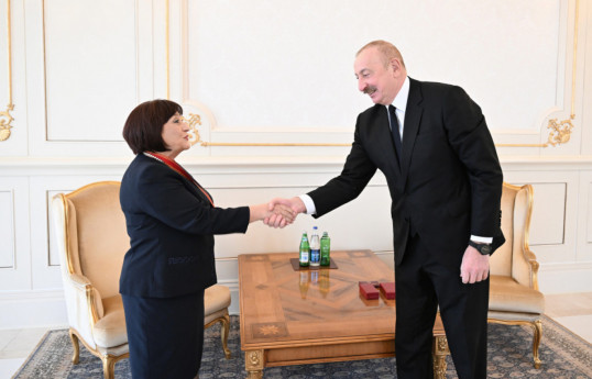 President Ilham Aliyev presented “Sharaf” Order to Sahiba Gafarova-UPDATED 