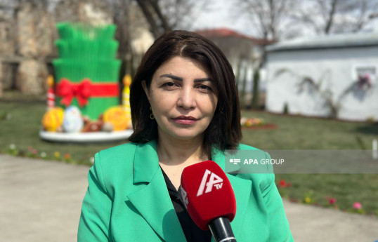 Afat Telmangizi, head of the Public Relations Department at the Restoration, Construction, and Management Service for Khankandi city, Aghdara, and Khojaly districts