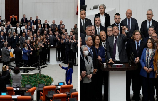Republican People's Party MPs held protest in Grand National Assembly of Türkiye-VIDEO 