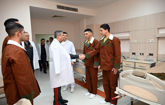 Azerbaijan Defense Ministry’s leadership visits Main Clinical Hospital-VIDEO 