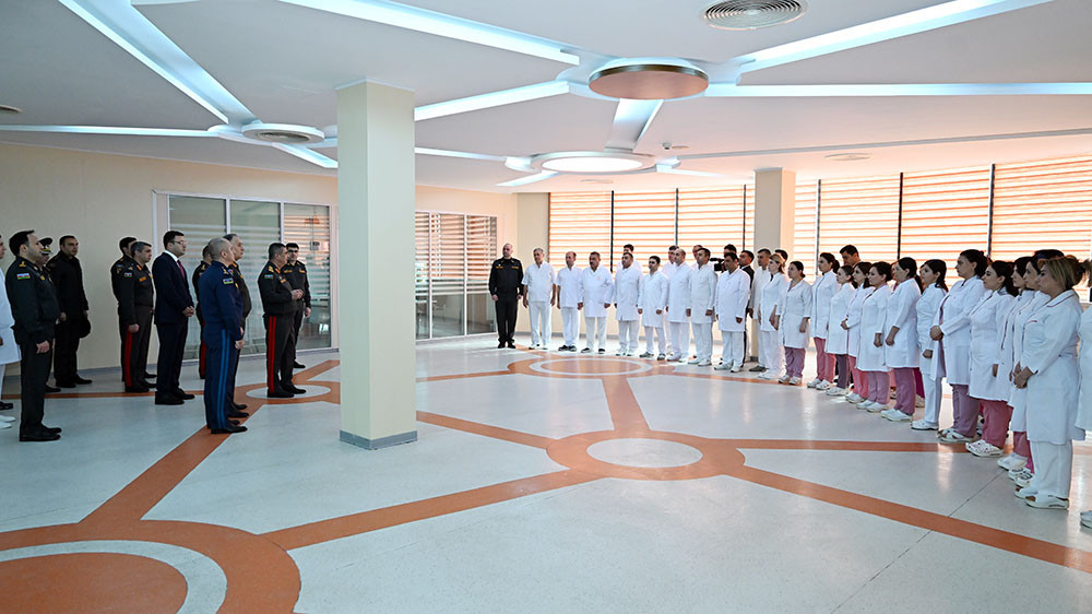 Azerbaijan Defense Ministry’s leadership visits Main Clinical Hospital-VIDEO 