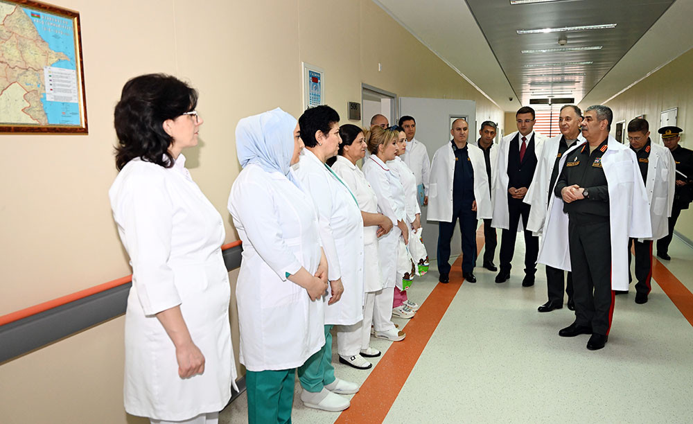 Azerbaijan Defense Ministry’s leadership visits Main Clinical Hospital-VIDEO 