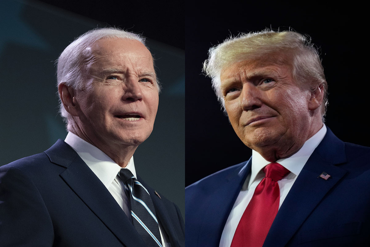former US President Joe Biden, US President Donald Trump
