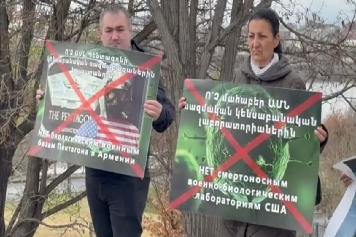 Protest takes place in front of the US Embassy in Yerevan