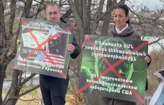 Protest takes place in front of the US Embassy in Yerevan