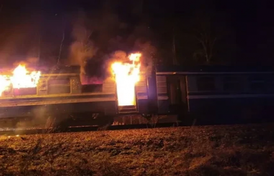Fire broke out in passenger train in Kazakhstan