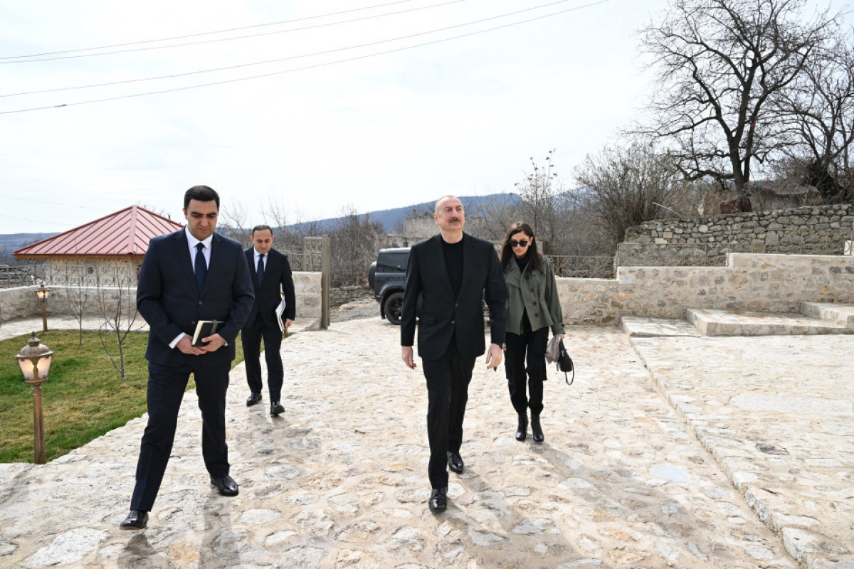 President Ilham Aliyev and First Lady Mehriban Aliyeva attended several openings and inspected construction work in Shusha-UPDATED 