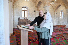 President Ilham Aliyev and First Lady Mehriban Aliyeva attended several openings and inspected construction work in Shusha-UPDATED 