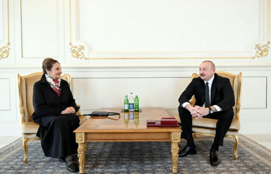 President Ilham Aliyev presented “Istiglal” Order to Shafiga Mammadova -UPDATED 