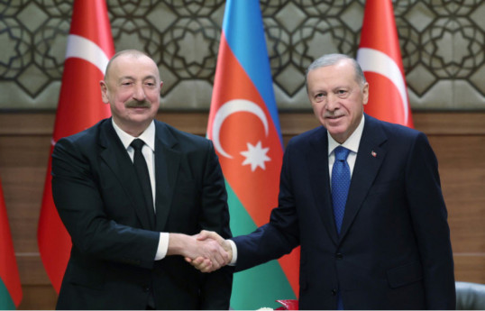 President of the Republic of Azerbaijan Ilham Aliyev and President of the Republic of Türkiye Recep Tayyip Erdoğan