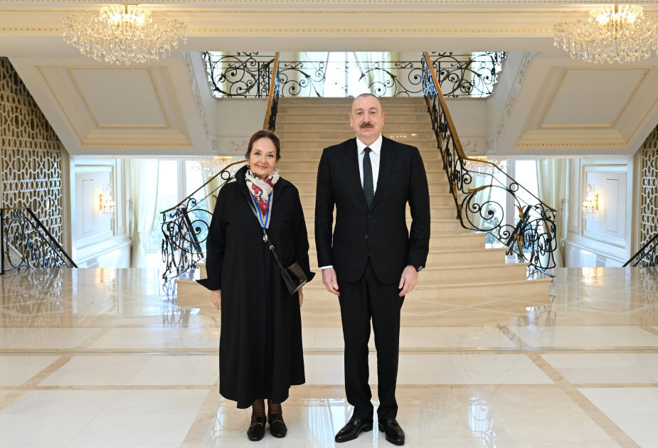 President Ilham Aliyev presented “Istiglal” Order to Shafiga Mammadova -UPDATED 