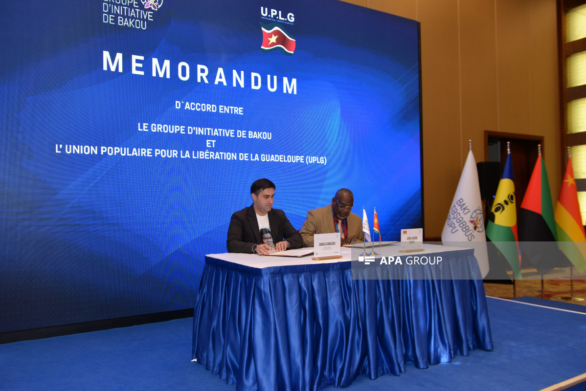 Baku Initiative Group and People's Union for the Freedom of Guadeloupe sign cooperation memorandum -PHOTO 
