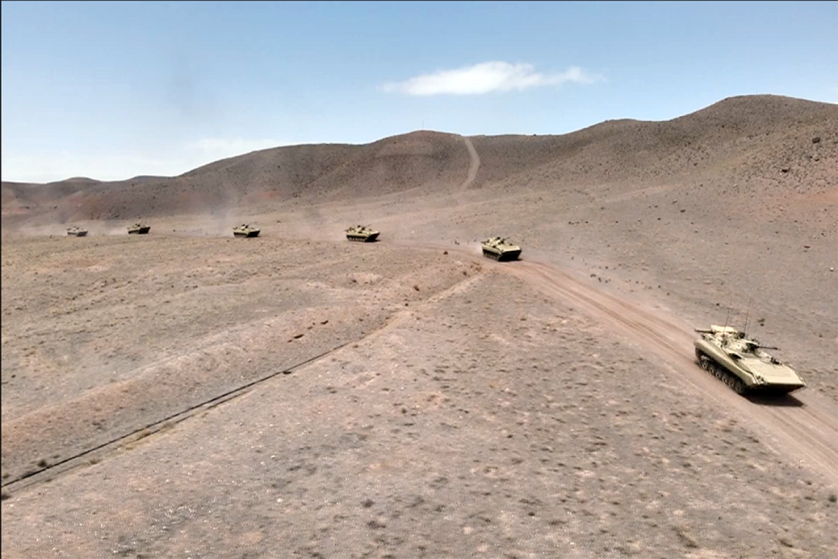 Conventional enemy targets destroyed by fire during training exercise in Nakhchivan-VIDEO 