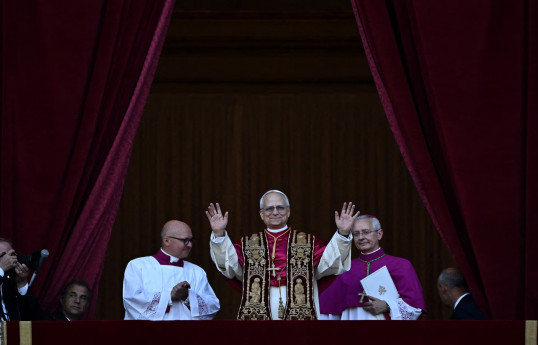 US leader says he looks forward to meeting with Pope Leo, an American