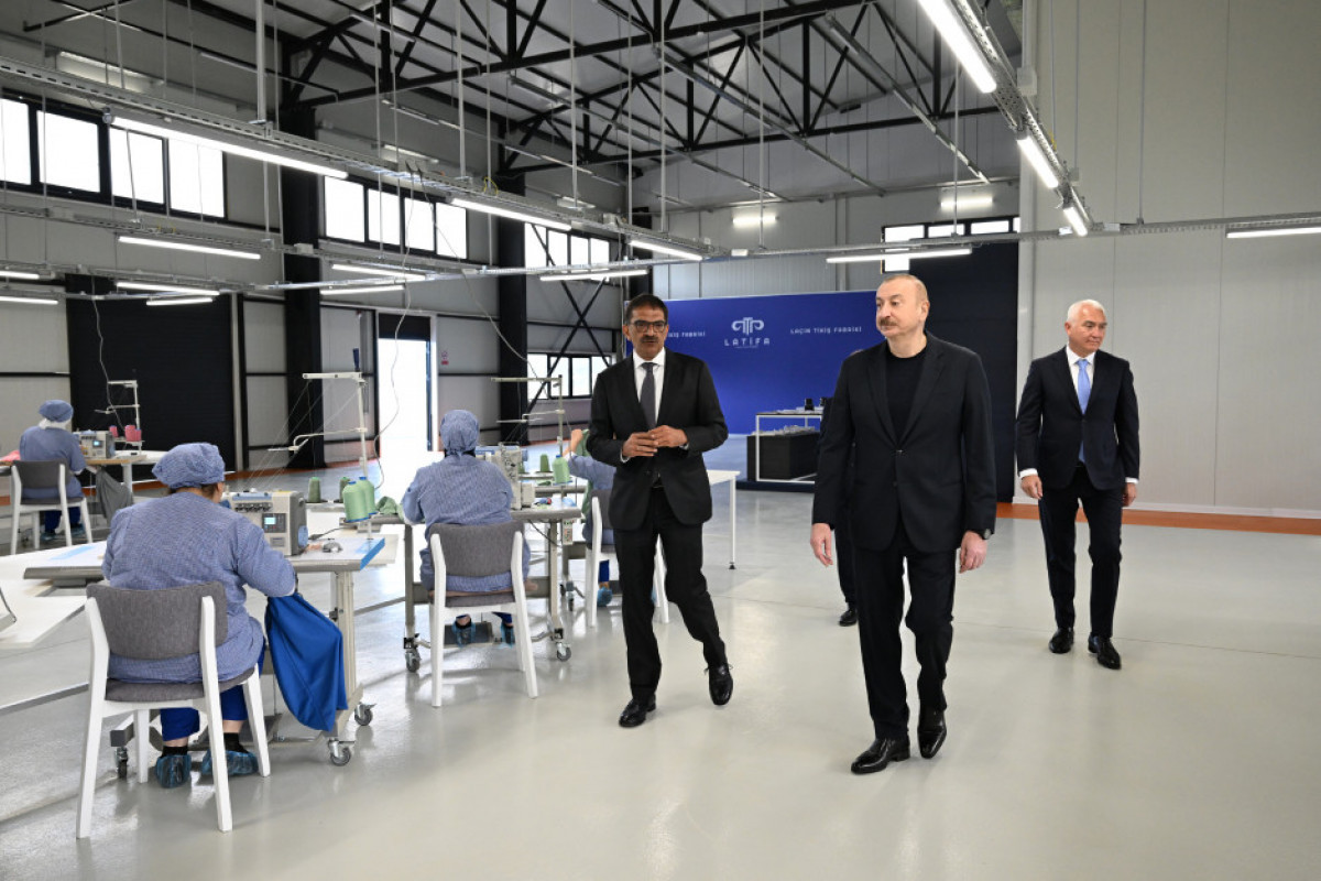 President Ilham Aliyev attends opening of "LATIFA" Lachin garment factory-UPDATED 