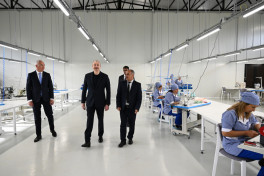 President Ilham Aliyev attends opening of "LATIFA" Lachin garment factory-UPDATED 