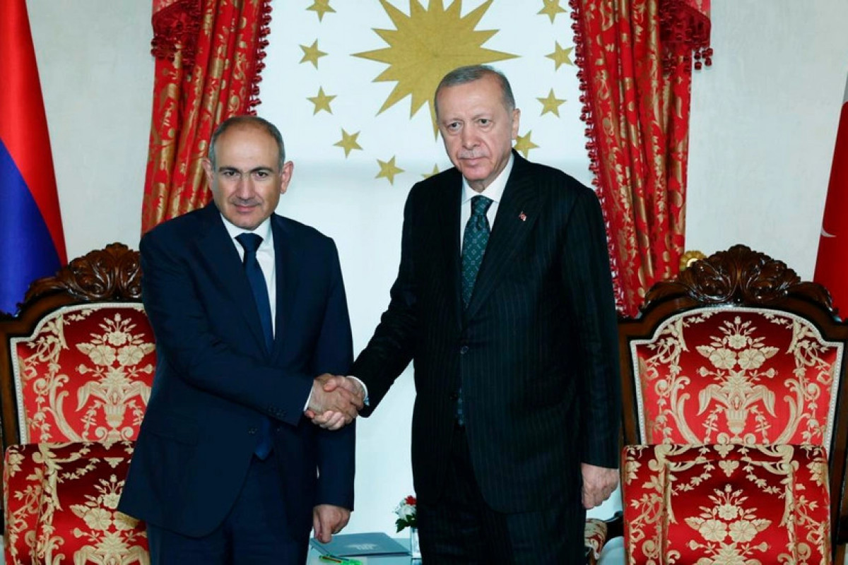  Armenian Prime Minister Nikol Pashinyan and Recep Tayyib Erdogan, President of Türkiye