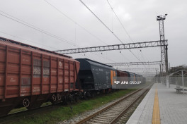 Train loaded with Kazakh grain departs from Azerbaijan to Armenia-PHOTO -UPDATED 