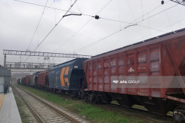 Train loaded with Kazakh grain departs from Azerbaijan to Armenia-PHOTO -UPDATED 
