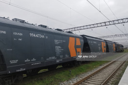 Train loaded with Kazakh grain departs from Azerbaijan to Armenia-PHOTO -UPDATED 